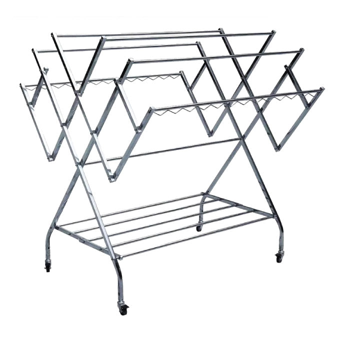 Stainless Steel Clothes Rack Foldable Clothes Hanger Clothing Drying Rack