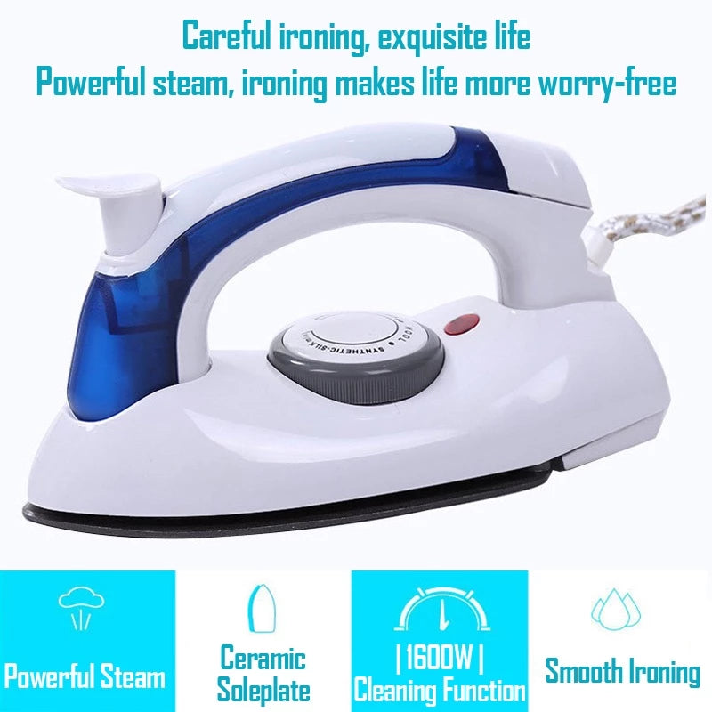 Foldable Garment Steam Iron Travel-friendly Mini Electric Steam Flat Iron