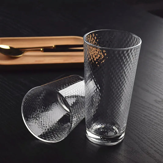 315ml Glassware high cup V-shaped clear glass cup creative juice special drinking cup