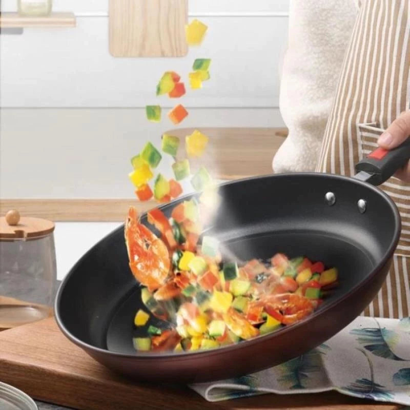 34CM Non Stick Pan Composite Diamond Coating High Quality Non Stick Kitchen Iron Frying Pan