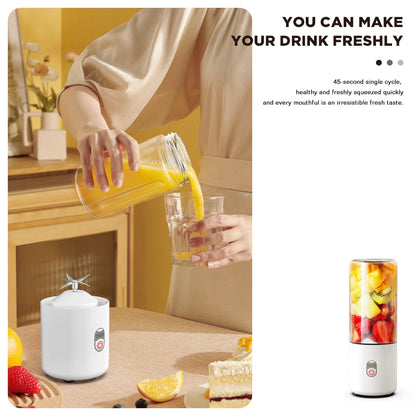 Portable Juicer Blender For Shake Fruit Juice Mixer Rechargeable Electric Fruit Juicer