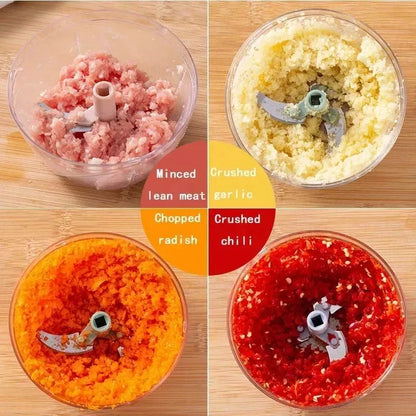 500ML Garlic Chopper Manual Rotate Vegetable Cutter Chopper Slicer Fruit Garlic Crusher Kitchen Gadget Blenders Meat Grinder